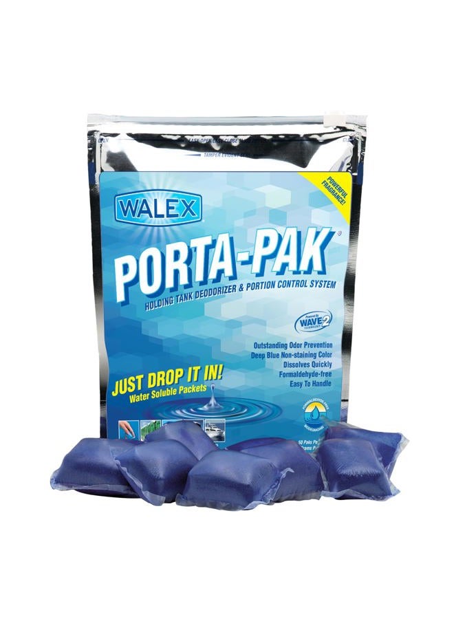 WALEX PPSGBG Porta-Pak Commercial Holding Tank Deodorizer Drop-Ins, Sunglow Scent (Pack of 50) - Image 1